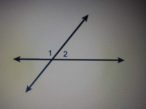 Which relationship describes angles 1 and 2? select each correct answer. a. suppl