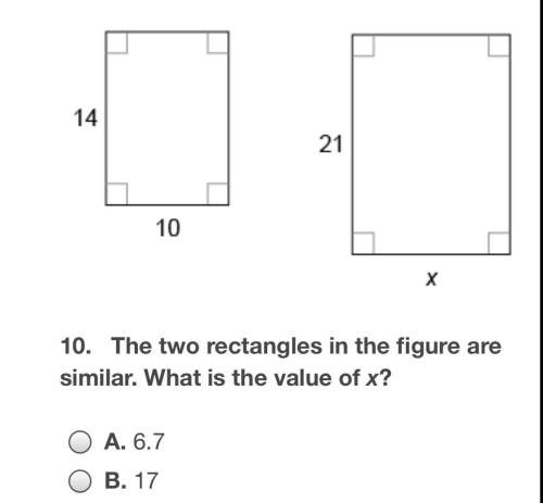 The two rectangles in the figure are similar. what is the value of x?