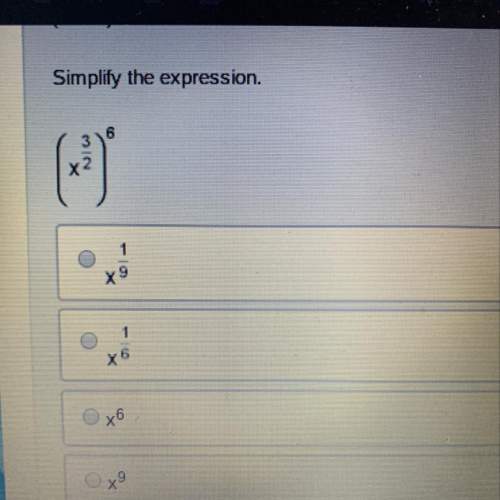 Simplify the expression. (x3/2)^6