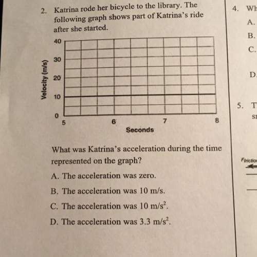 Katrina rose her bicycle to the library. the following graph shows part of katrina’s ride after she