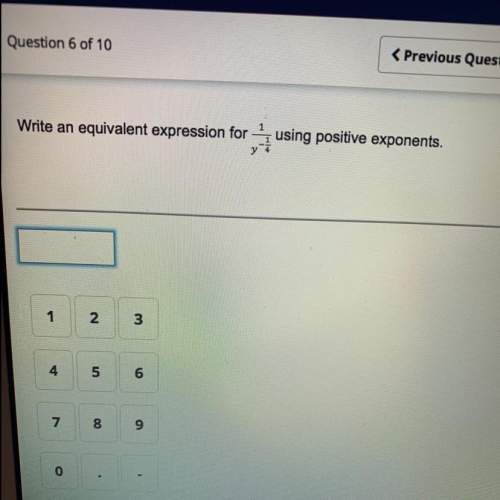 Write an equivalent expression for 1/y^-1/4