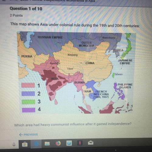 This map shows asia under colonial rule during the 19th and 20th centuries:  whic