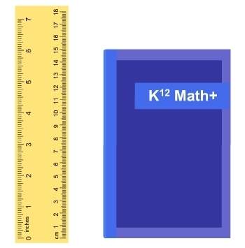 Estimate the length of this book to the nearest centimeter. ruler with book  a.12 cm