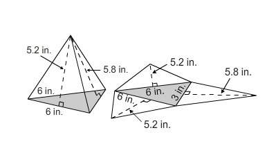 what is the lateral surface area of the triangular pyramid? use the net of the pyramid to fi