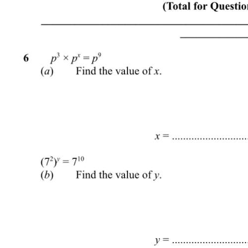 Find the value of x for 6.a. and the value of y for b.