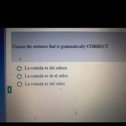 Choose the sentence that is grammatically correct