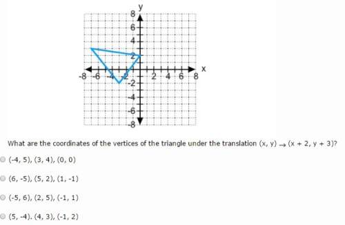 What are the coordinates of the vertices of the triangle under the translation