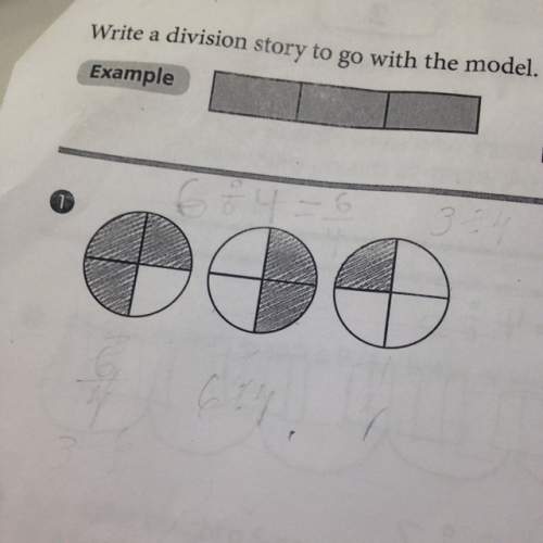 It says to write a division story. but i don't know if it is 3 divided by 4 equals 3/4 or 6 divided