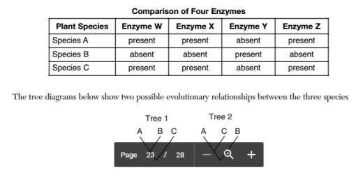 In the space below, write the number of the tree diagram that shows the most probable evolutionary r