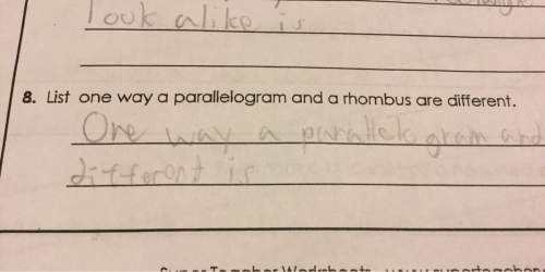 8. list one way a parallelogram and a rhombus are different.