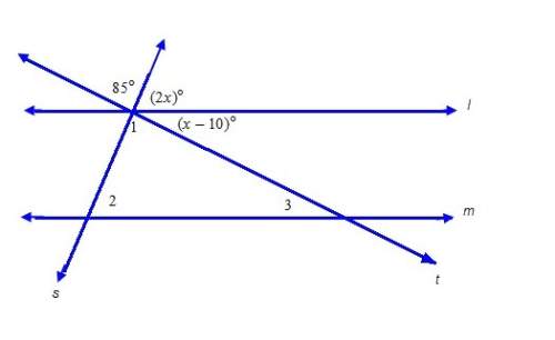 Lines l and m are parallel. (picture attached) what is the measure of angle 3?  a. 25 de