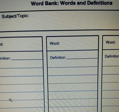 How to do word bank words and definitions