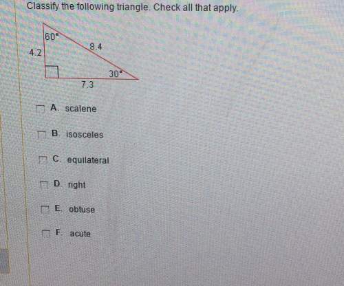 Classify the following triangle. check all that apply.60"30a. scaleneb. isoscelesc, equilaterald, ri