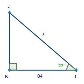 Hey can someone check my answer. =) in △jkl, solve for x. answers:
