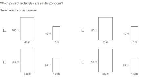 Which pairs of rectangles are similar polygons?  select each correct answer.