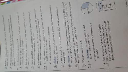 Will someone explain how i figure out number 9 and 10?