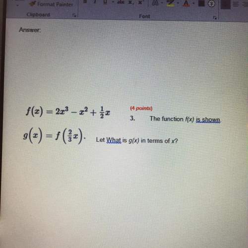 With math!  the function of f(x) is shown, what is the g(x) in terms of x
