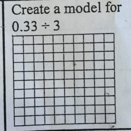 How do you create a model for 0.33 divided by 3