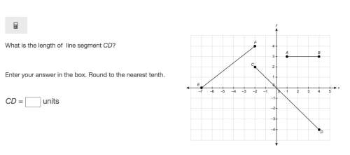 What is the length of line segment cd?  enter your answer in the box. round