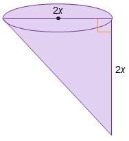 An oblique cone has a height equal to the diameter of the base. the volume of the cone is equal to 1