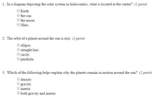 Five multiple choice science questions! !