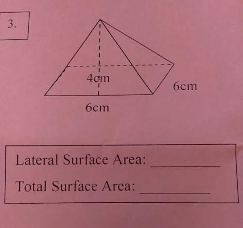 What is the lateral area and the total surface area
