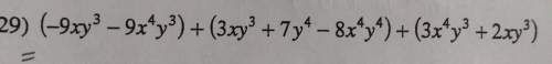 (adding and subtracting polynomials) solve* also in what order should it be