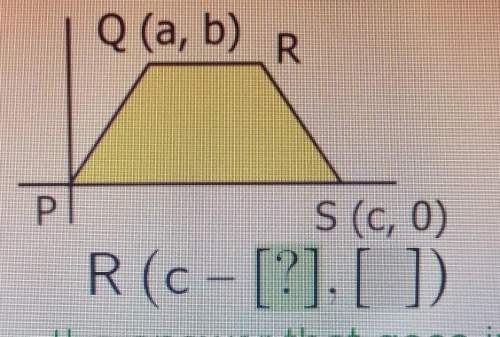 pqrs is an isosceles trapeziodwhat are the coordinate of r? fill the blanks