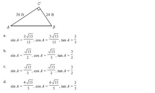 Find values of sine cosine tangent for