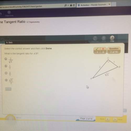 What is the tangent ratio for angle b