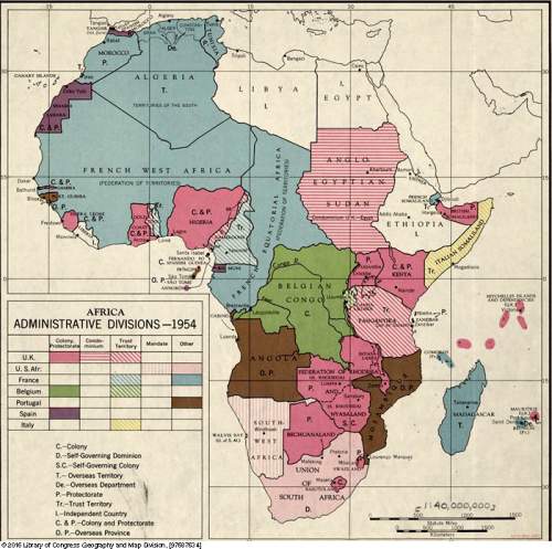 What can this map tell us about the african independence movements? (click on the map to see a larg