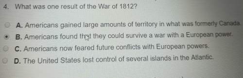 What was one result of the war of 1812?