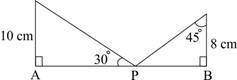 What is the length of ab?  answer 13 cm 18 cm 22.98 cm 25.32 cm&lt;