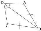 The figure below shows a quadrilateral abcd with diagonal bd bisecting angle adc.
