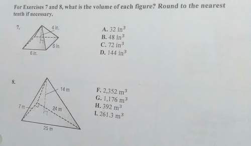 Wht is the volume for both 7 and 8 also rounded to nearest tenth if necessary