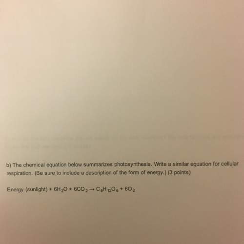 *20 points*  the chemical equation below summarizes photosynthesis. write a similar equa