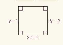 What is the value of y if the quadrilateral is a square?