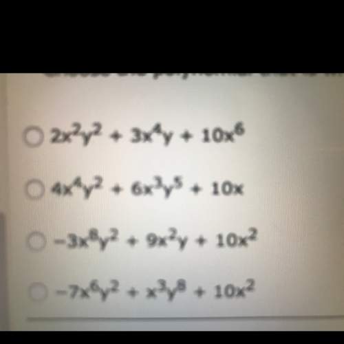 Choose the polynomial that is written in standard form?  pictured