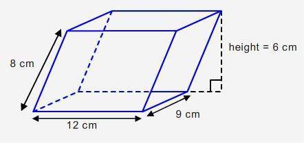 The base of the prism in the diagram is rectangular, but the edges that are not parallel to the base