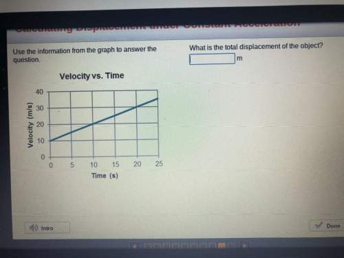 What is the total displacement of the object?  use the information from the graph to answer th