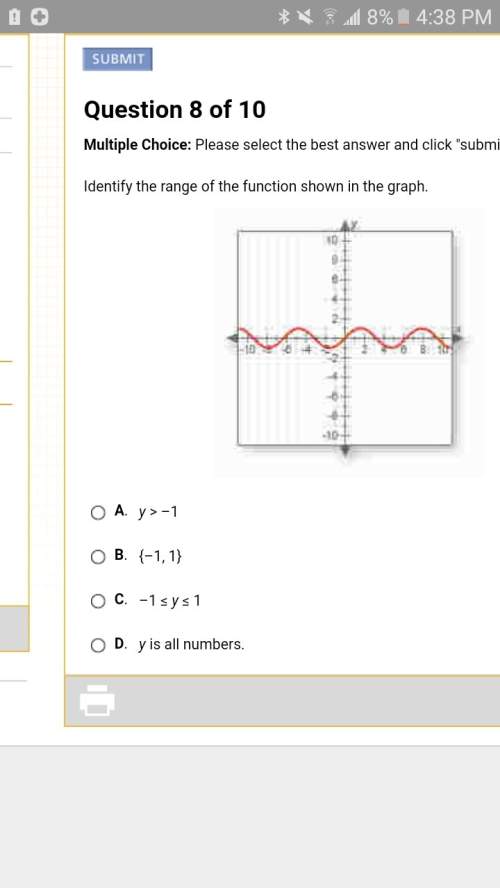 A,b,c,or dplz identify the range of the function shown in the graph.
