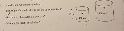 Calculate the height of cylinder b