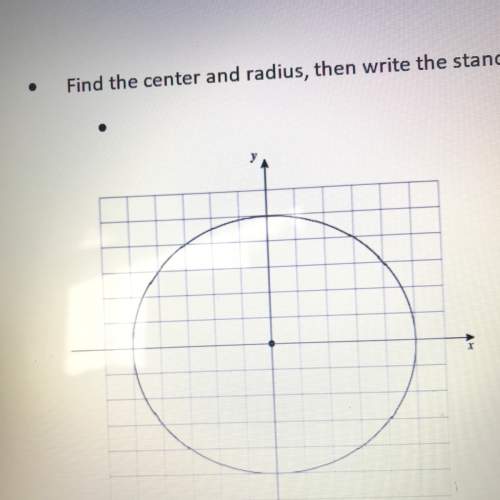 Find the center and radius, then write the standard equation of this circle