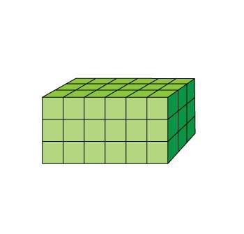Each cube in this rectangular prism is 1 ft³.  what is the volume of the rectangular pri
