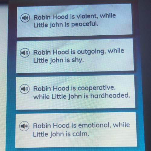 Based on the details in the story, what is one difference between robin hood and little john?&lt;