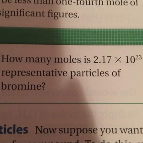How many moles is 2.17x10^23 representative particles of bromine