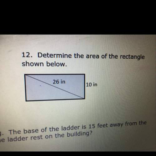 Determine the area of the rectangle shown below