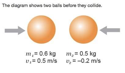 What is the momentum of the system after the collision?  0.0 kg • m/s 0.2 kg • m/s