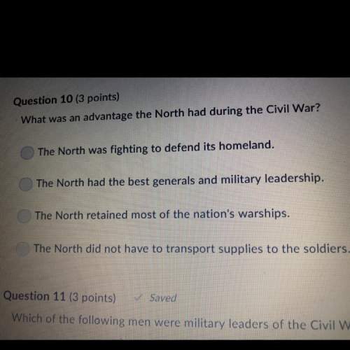 What was in advantage the north had during the civil war