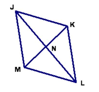 Jklm is a rhombus. km is 10 and jl is 24. find the perimeter of the rhombus.